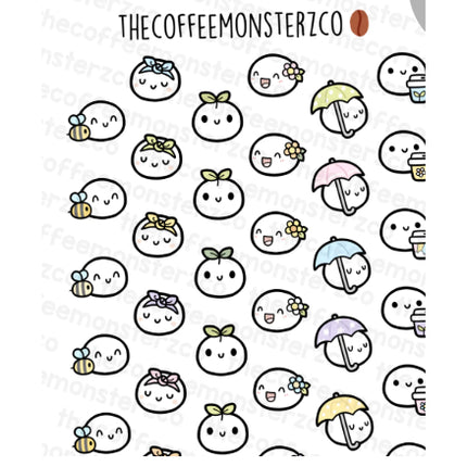 The Coffee Monsterz Co. Emoti Stickers