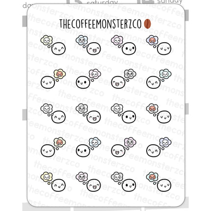 The Coffee Monsterz Co. Emoti Stickers