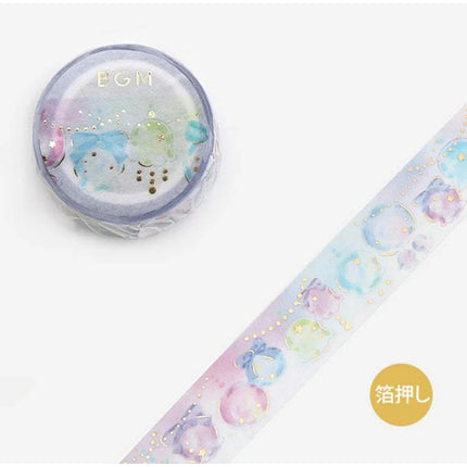 BGM Washi Tape 15mm x 5m FULL ROLL with gold foil