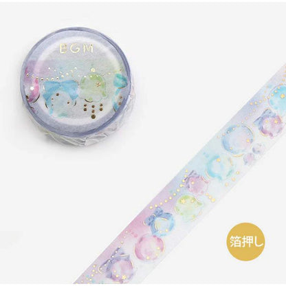 BGM Washi Tape 15mm x 5m FULL ROLL with gold foil