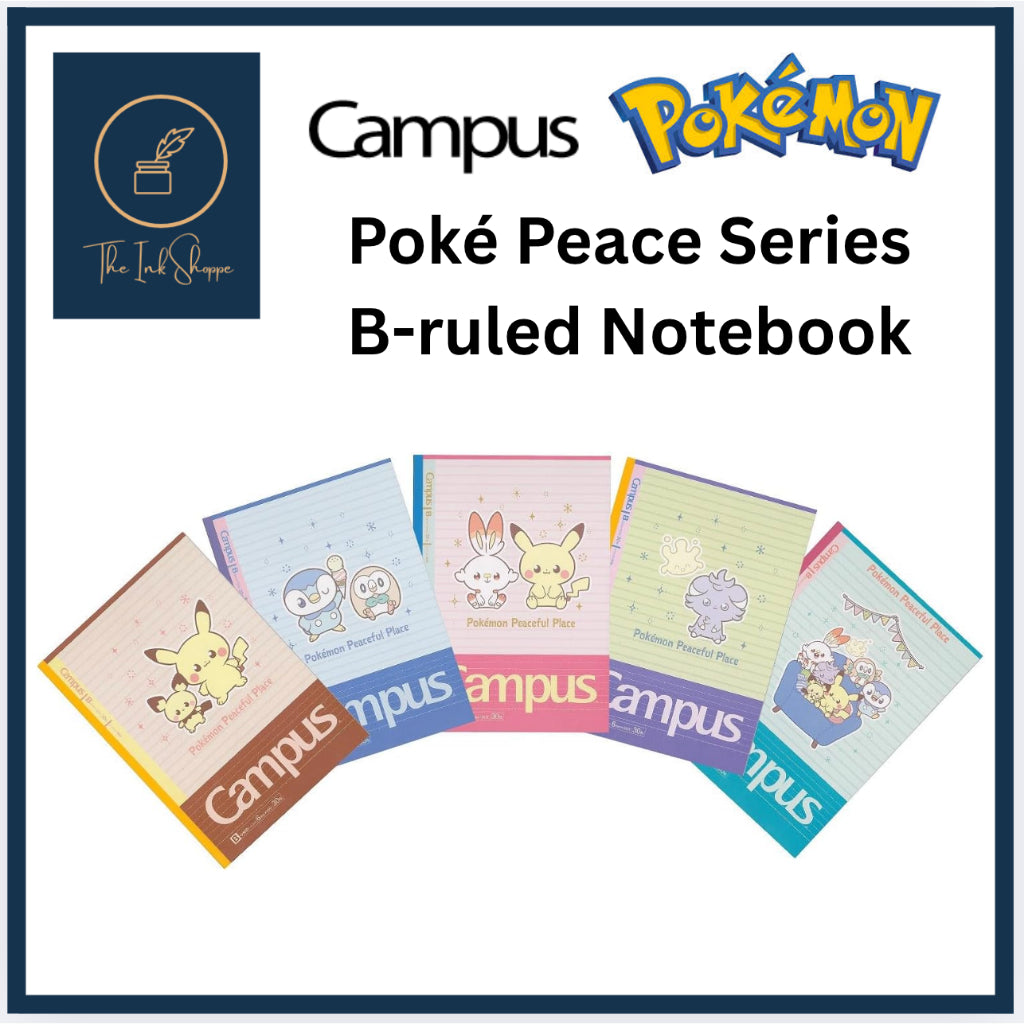 Campus Pokemon Poké Peace Series B-Ruled Notebook