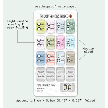 The Coffee Monsterz Co. Mini Monthly Tabs