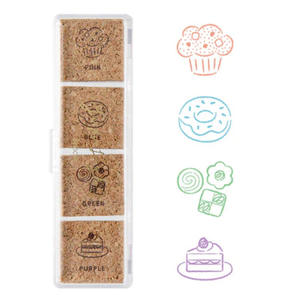 Midori Yuru Log Pre-Inked Stamp Set
