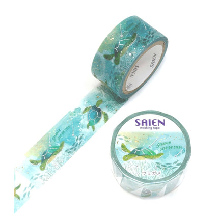 Saien Marine Life 20mm x 5m FULL Roll Washi Tape