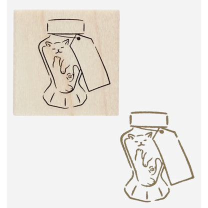 Ancora Ink Bottle Rubber Stamp