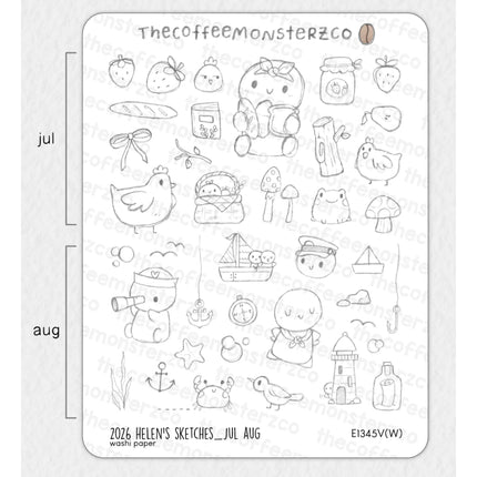 The Coffee Monsterz Co. 2026 Sticker Sheets