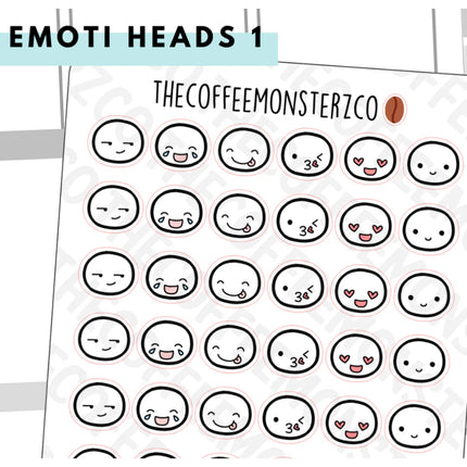 The Coffee Monsterz Co. Emoti Stickers