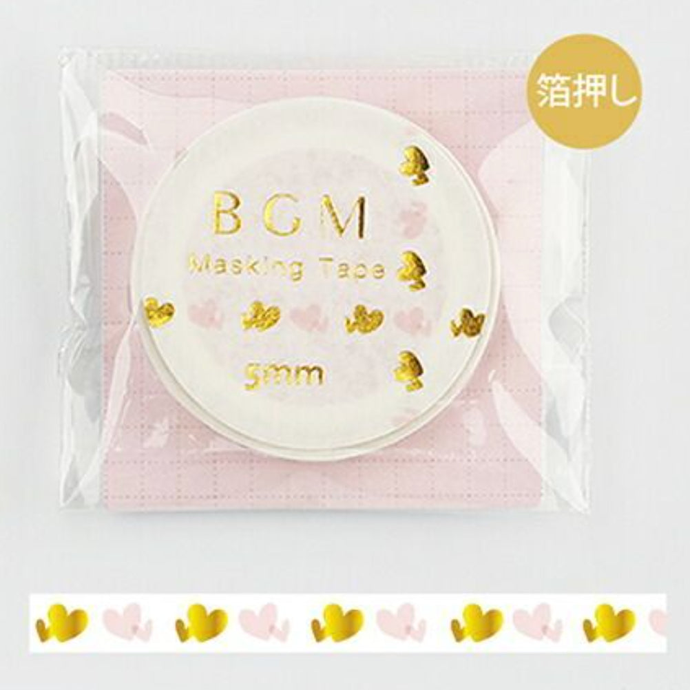 BGM 5mm x 5m Washi Tape with Foil Stamping