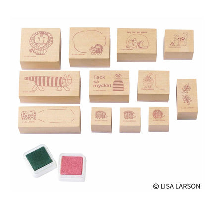 Liza Larson Rubber Stamp with Ink Pads Limited Edition Set