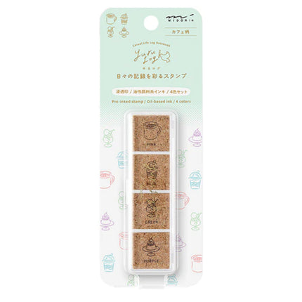 Midori Yuru Log Pre-Inked Stamp Set