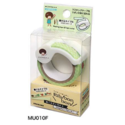 Kutsuwa Masteno Ribbon Bon x Mizutama Washi tape Cutter with Washi Tape