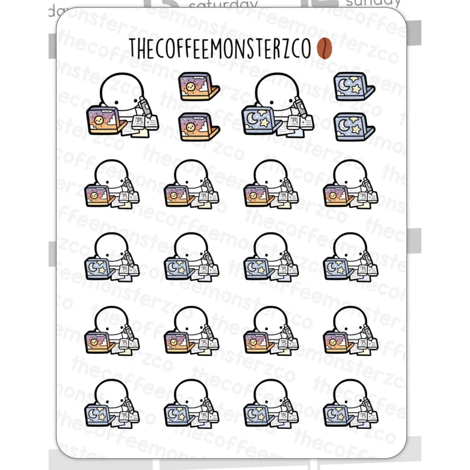 The Coffee Monsterz Co. Emoti Stickers