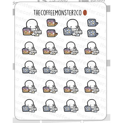 The Coffee Monsterz Co. Emoti Stickers