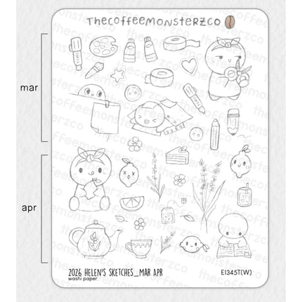 The Coffee Monsterz Co. 2026 Sticker Sheets
