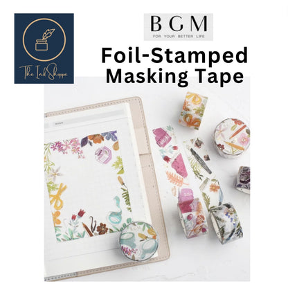 BGM Foil-Stamped FULL ROLL Washi Tape - Stationery Items