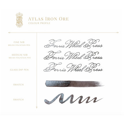 Ferris Wheel Press x Atlas Stationers Collaborations Atlas Iron Ore Fountain Pen Ink Sample (3mL)