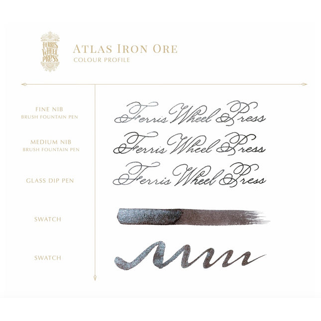 Ferris Wheel Press x Atlas Stationers Collaborations Atlas Iron Ore Fountain Pen Ink Sample (3mL)