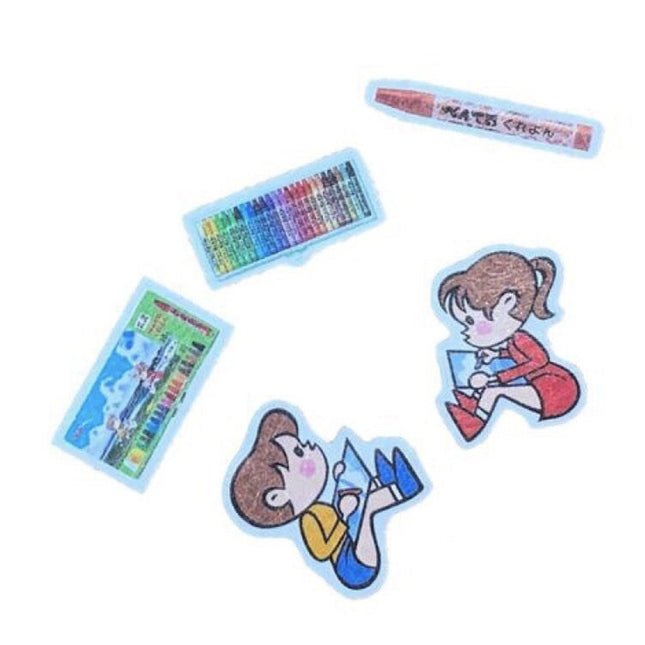 Kitera x Furukawa Shiko Flake Stickers - Pentel Crayon