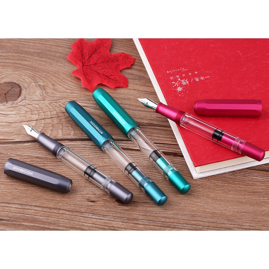 Majohn/Moonman T1 Piston Filling Acrylic & Metal Fountain Pen