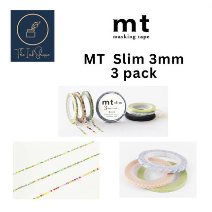 MT Slim 3 mm Washi Tape Set Pack of 3