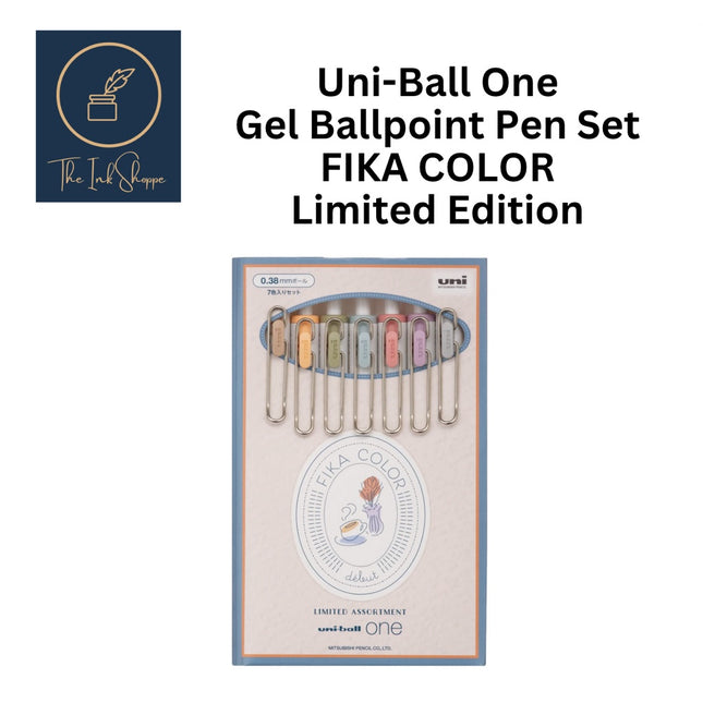 Uni-Ball One Ballpoint Gel Pen Set FIKA Color, Limited Edition  0.38, 7 Assorted Colors