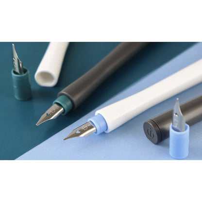 Sailor Hocoro Dip Fountain Pen - Fine White/Fine Grey or 1.0mm White/1.0mm Grey - SINGLE NIB Set