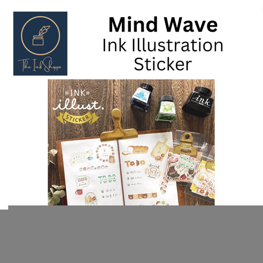 Mind Wave Ink Illustration Sticker Flakes