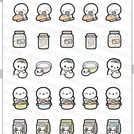 The Coffee Monsterz Co. Emoti Stickers