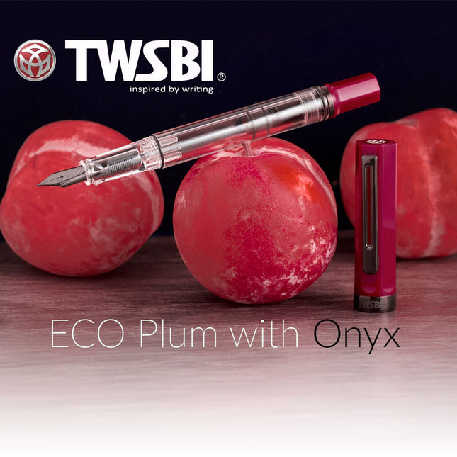 TWSBI ECO Plum and Onyx Fountain Pen