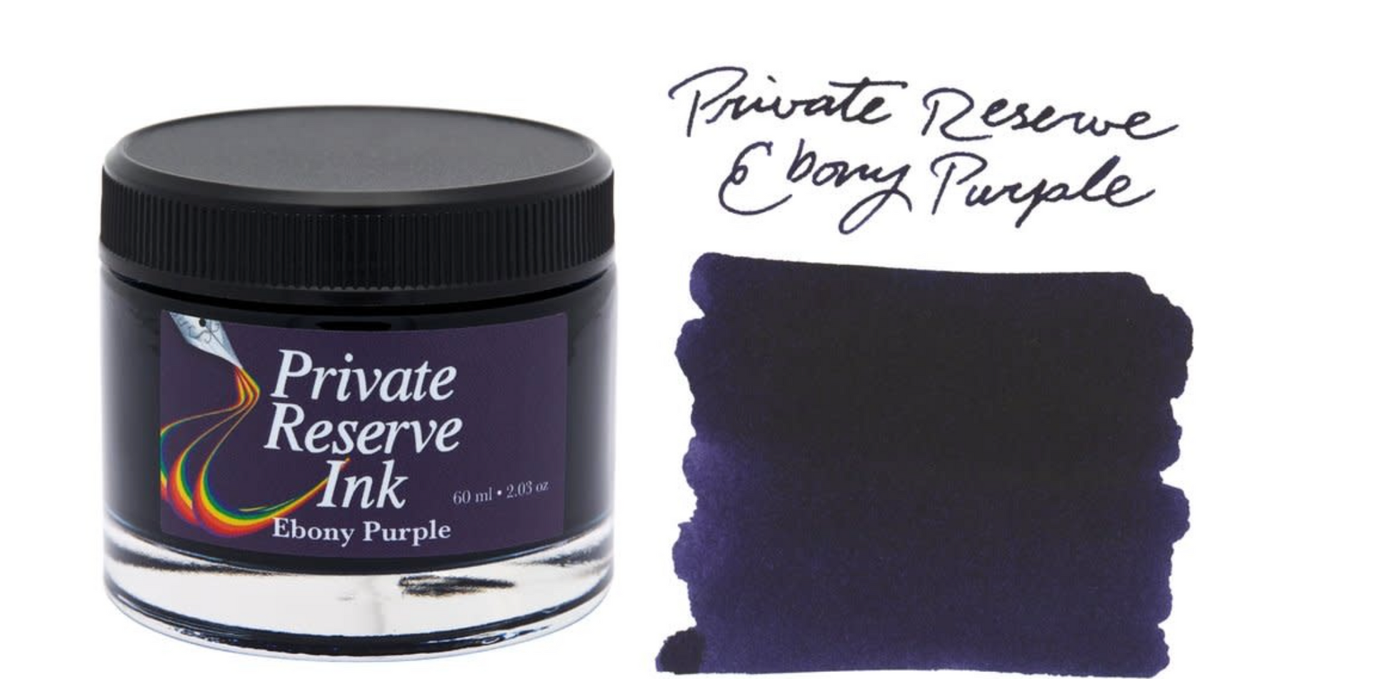 Private Reserve Ink Fountain Pen Ink - Ebony Purple - The Ink Shoppe Philippines