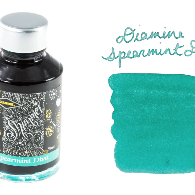 Diamine Shimmer-tastic Fountain Pen Ink - Spearmint Diva - The Ink Shoppe Philippines