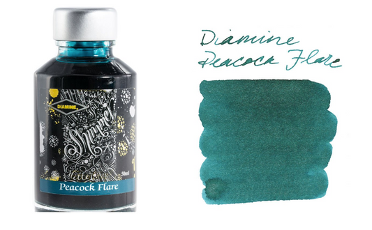 Diamine Shimmer-tastic Fountain Pen Ink - Peacock Flare - The Ink Shoppe Philippines