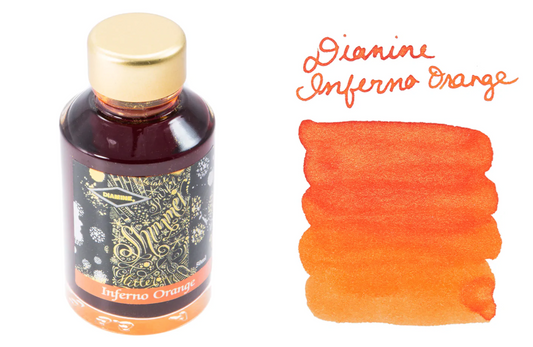 Diamine Shimmer-tastic Fountain Pen Ink - Inferno Orange - The Ink Shoppe Philippines