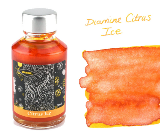 Diamine Shimmer-tastic Fountain Pen Ink - Citrus Ice - The Ink Shoppe Philippines