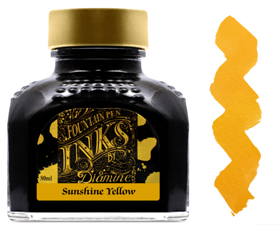 Diamine Fountain Pen Ink - Sunshine Yellow - The Ink Shoppe Philippines